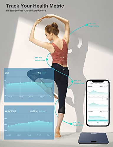 Body Fat Scale Smart Bmi Scale Digital Bathroom Wireless Weight Scale, Body Composition Analyzer (Grey, 10.63"/270Mm) #TOP6