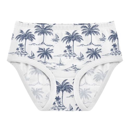 Girls Underwear Soft Cotton Palm Trees Kids Panties in Sizes 2/3t, 4t, 5t, 6 and 8