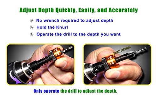 Adjustable Depth Countersink Drill Bit With Self-Adjusting Depth Control And Built-In Stopper To Prevent Scratches Or Marks And Screchs - Tungsten Carbide Tipped Counterbore - 1/8"X5/16"(3X8Mm). #TOP1