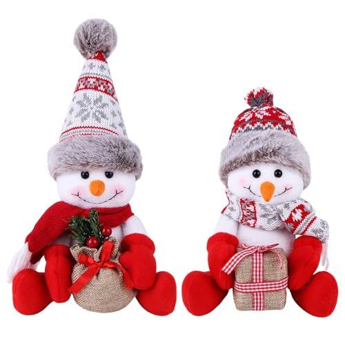Christmas Snowman Decorations 2 Pack Indoor for Christmas...