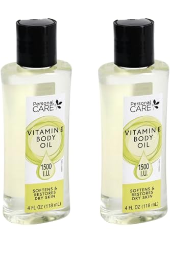 Vitamin E Body Oil with Coconut Oil for Dry Skin, Softening and Restoring Formula, 4 Fl Oz, 2 Pack image 3