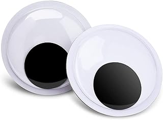 Sponsored Ad - FINGOOO 7.5inch Giant Googly Wiggle Eyes with Self Adhesive,Large Eyes 2 Pack for Christmas Tree Party Deco...