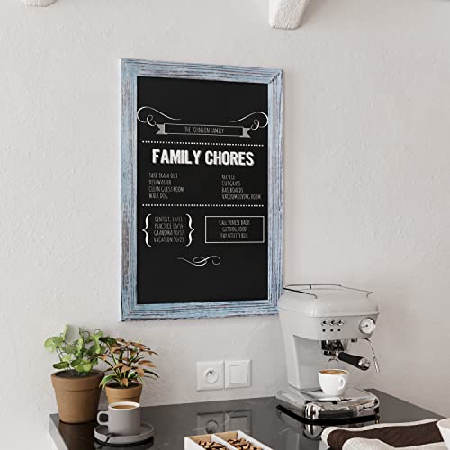 Hbcy Creations Rustic Blue Magnetic Wall Chalkboard, Extra Large Size 20" X 30", Framed Decorative Chalkboard - Great For Kitchen Decor, Weddings, Restaurant Menus And More! … (20"X30")… #TOP5