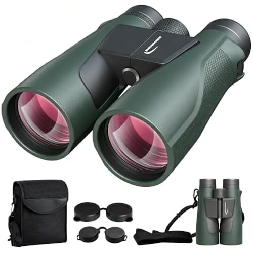 Aurosports 15x56 Binoculars for Adults High Powered Cruise Ship Bird | Bird Watching, FMC, BAK4, Large View, Large Lens, Hunting Wildlife Travel, Clear, Wide IPD Range, Non-Slip, Gift Men Green