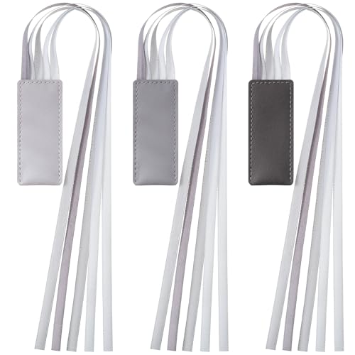 Outus Bible Ribbon Bookmarks Leather Tag, Stylish, Grey