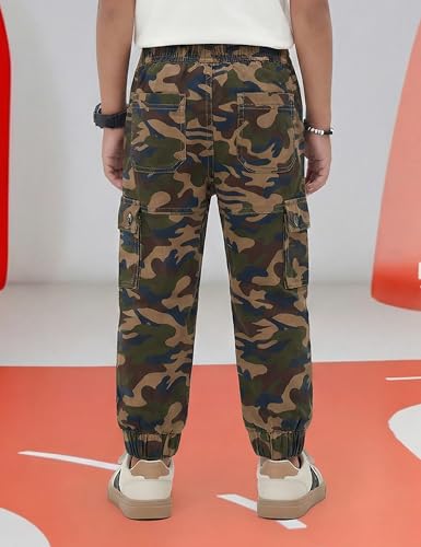 Image of Amazon Brand - Symbol Boy's Cotton Cargo Jogger | Elasticated Waistband and Cuff | Stretchable | Age 2-14 Years