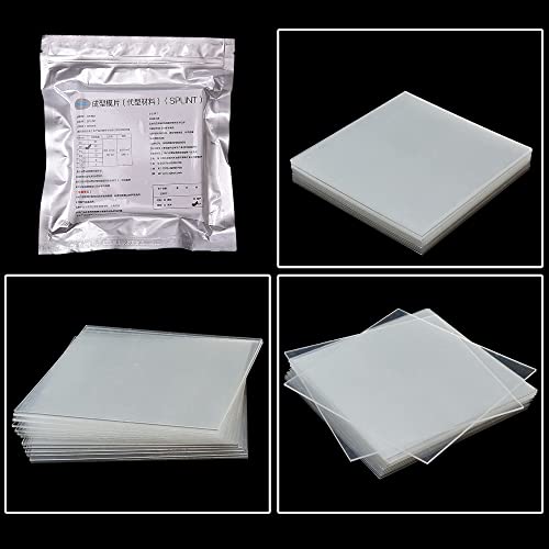 Image of Dental Splint 1.0 /1.5 /2.0mm Thermoforming Material Sheet Oral Denture Model Mold Slice For Vacuum Forming Soft Hard 5''x5'' (Hard Film 1.0 20Pcs)