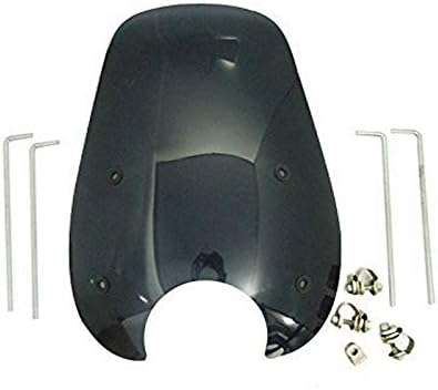 GOLSM Bike Fiber Glass Front Windshield/Wind Shield Black for Royal Enfield Thunderbird 500 Model 1