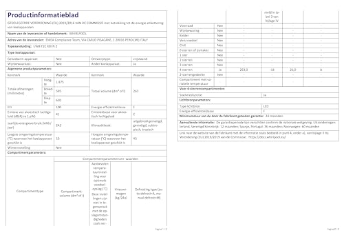 Whirlpool Congélateur armoire 60cm 263l nofrost uw8f2cxbin2, Silver