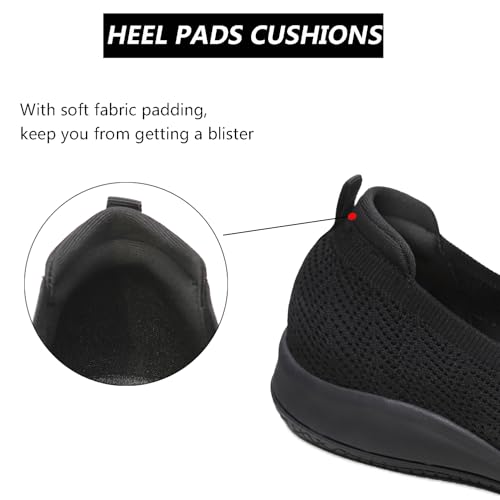 Image of LEDINEY Women's Flats Slip On Go Walk Shoes for Women Comfortable Walking Sneakers Knit Low Wedge Dressy Ballet Shoes Zapatos para Mujer