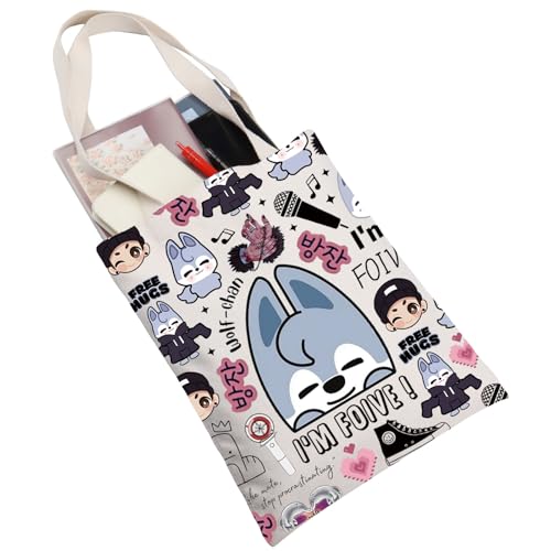 JNIAP Korean Group Wolf Tote Bag Korean Group Chan Gifts I'm Foive Gifts Korean Group Wolf Shoulder Bag4