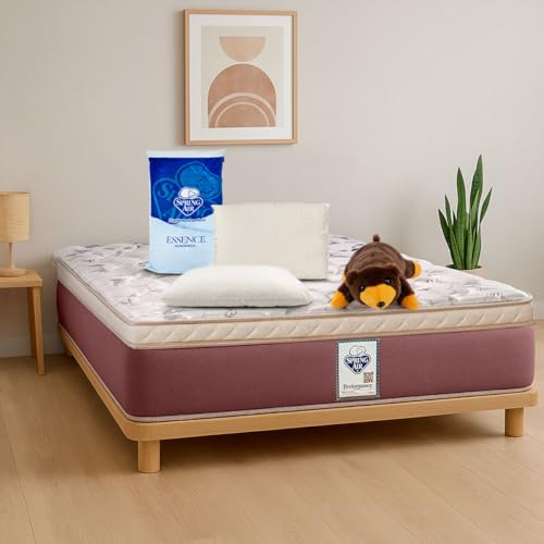 El Mejor Listado de Spring Air Queen Size los 10 mejores. 50 Spring Air Set De Descanso Colchón Queen Size Freeman Firmeza Media Más 2 Almohadas Confort Ortopédico y Soporte Cervical