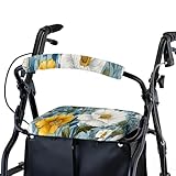 Rollator Seat and Backrest Cover Set – Removable and Washable Accessories for Seniors – Stylish Walker Accessory for Seniors –Adjustable Patterns