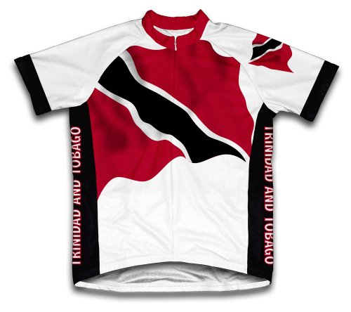 Trinidad and Tobago Flag Short Sleeve Cycling Jersey for Men - Size 4XL