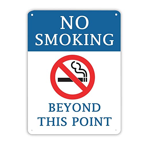 No Smoking Beyond This Point ���^���T�C�� �ϋv�� �x�� ���^�� �u���L�Ŕ� �ό� ���O���ی� �K�тȂ� �Ǒ��� �Ŕ� �g���C�� �K�[�f�� ���� �o�[ ��w �� 40.6 x 30.5 cm