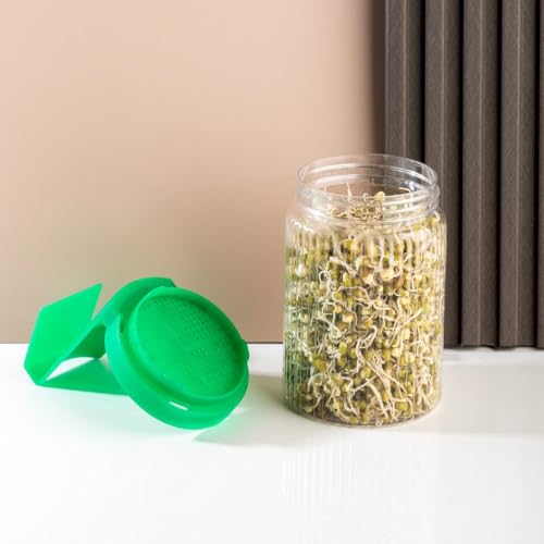 Image of Multi Use Sprouts Maker jars 2 In 1 Sprouts Maker jars Ex-1.Easy Drainage And 2.Storage Box | BPA-Free Reusable Sprouting Jar for Kitchen&Microgreens | Sprouts Making Box with Built in Drainage Stand