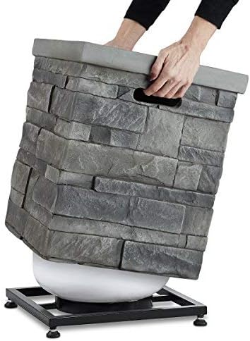 Real Flame T0027-GLS Propane Tank Cover, Gray Ledgestone