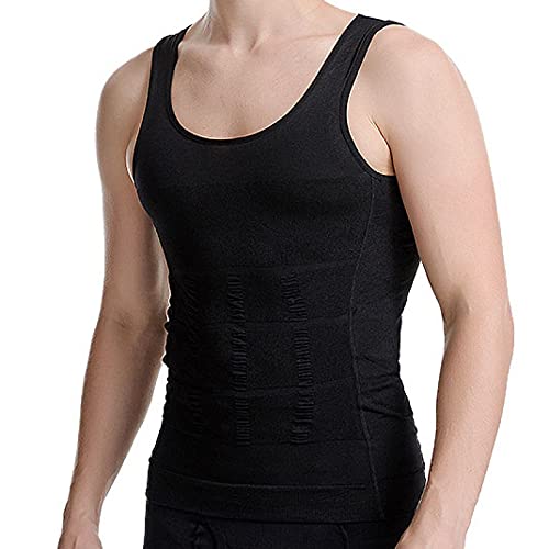 Camisa de alta compresión masculina chaleco moldeador con control de b