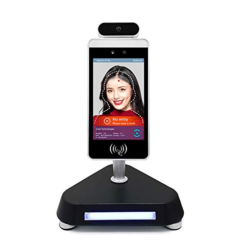 Youruo Not-Contact Body Temperature Measure Display/Kiosk with 8 Inch Face Recognition and IR Thermal Scanner for Entrance and Exit of Office Building, Mall, Supermarket, Station, School