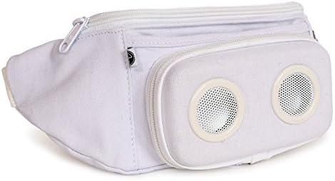 JammyPack Jammyblank Fanny Pack with Speakers, White One Size