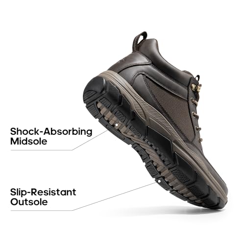 NORTIV 8 Men's Hiking Boots Lightweight Fashion Casual Chukka Ankle Boots Elevation3