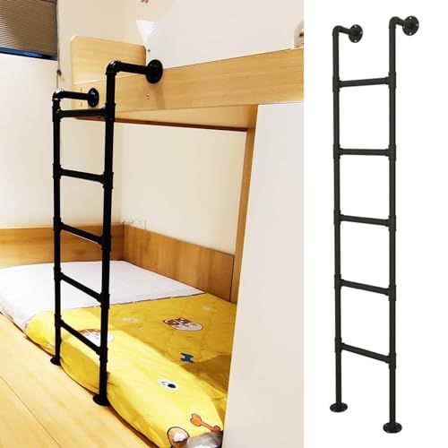 Échelle de lit superposé industrielle vertical de 100 à 170 cm avec marches larges - 2