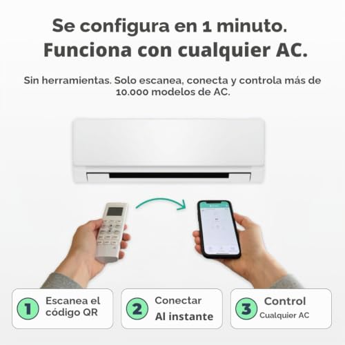 Miniatura 4 de Sensibo Sky - Controlador WiFi Inteligente de Aire Acondicionado. Mantiene la Comodidad con energía eficiente. Instalación fácil y rápida. Termostato automático Compatible con Google, Alexa, Siri.