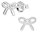 .925 Sterling Silver Hypoallergenic Bow Stud Earrings for Girls (Nickel Free)