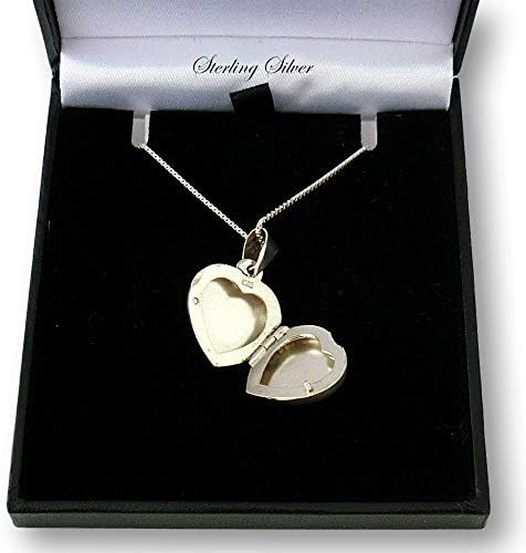 Charming Engraving Sterling Silver heart locket necklace personalised with your own words. Hinged Photo Locket, custom engraved. This Silver pendant is suitable for many gift giving occasions.