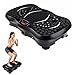 Vibration Plate Exercise Machine with 5 Auto Programmes & 120 Speed Levels, Fitness Platform with Bluetooth, 2 Resistance Bands, Max Load 150kg, Home Workout Equipment for Body Toning