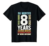 8 Geburtstag Shirt Junge Mädchen 8 Geschenke