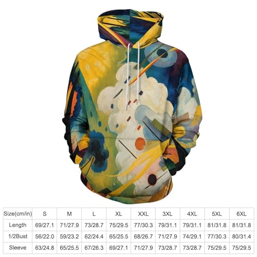 Sweat à capuche ciels abstraits pull d'art médiéval aux finitions soignées