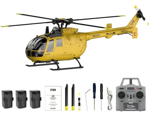 Hélicoptère RC à maintien d'altitude LiDAR TOF et positionnement par flux optique C180 BO-105