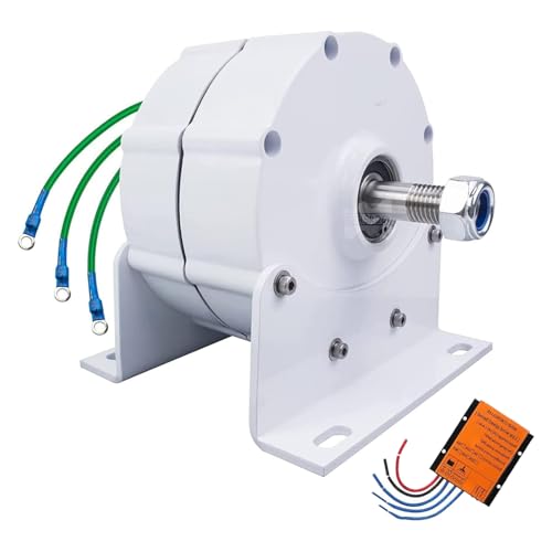 Kit generatore per turbina eolica con regolatore di Carica, apparecchiatura per la Produzione di elettricità Verticale, Motore CA brushless trifase, generatore a magneti permanenti per turbi