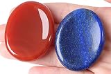 QINJIEJIE 2PCS Red Carnelian Lapis Set
