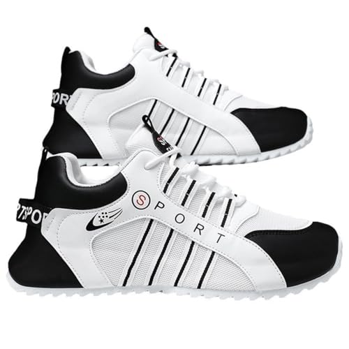Men's Fashion Chunky Sneakers Color Block Casual Walking Shoes Breathable PU Mesh & Non-Slip Sole