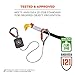 Ergodyne Squids 3003 Retractable Tool Lanyard with Two Locking Carabiners, Swivel Design , Gray