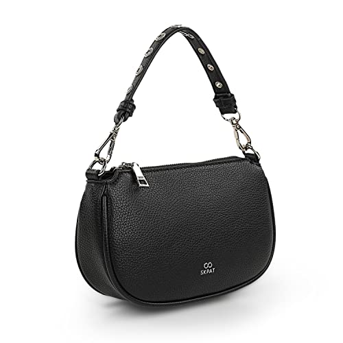 SKPAT - Bolso Bandolera Mujer - Bolso Mujer Pequeño de Marca. Bolso SKPAT Mujer - Bolsos Bandolera Mujer de Piel Sintética - Bolso Mujer Bandolera de Uso Diario - Bolso Pequeño Mujer 316180, Negro Cover