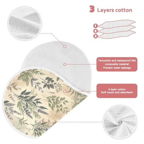 Muslin Baby Burp Cloths, Purple Wildflowers Cotton Soft Burp Cloths for Newborns​​, Extra Absorbent Burp Cloths 2-Pack​​, 22 x 11 Inch4