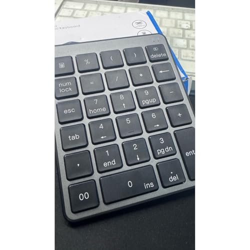 Teclado numérico Bluetooth N960 compacto de 28 teclas en color gris espacial 2