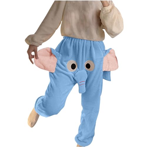 Funny Pajamas Pants for Couple Novelty Matching Pajamas Pant for Couple Fluffy Elephant Gag Gifts Clothing - Main Image