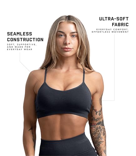 Image of Gymreapers Seamless Sports Bra for Women - Wireless Compression Padded Supportive Bras for Gym, Yoga, & Fitness