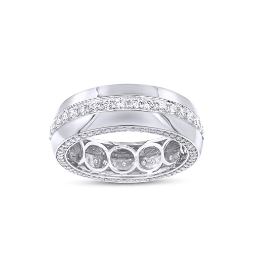 Wishrocks Men’s Eternity Wedding Band Lab Grown Diamond In 14K