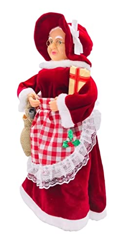 Mamãe Noel Enfeite De Decoração Natalino Boneco Luxo 45 Cm