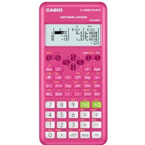 Casio fx-300ES Plus 2nd Edition Scientific Calculator, 262 Functions, Natural Textbook Display, Pink