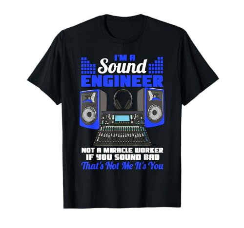 Sound Bad Music Producer Funny Mixing Console engenheiro de som t-shirt, Preto, S