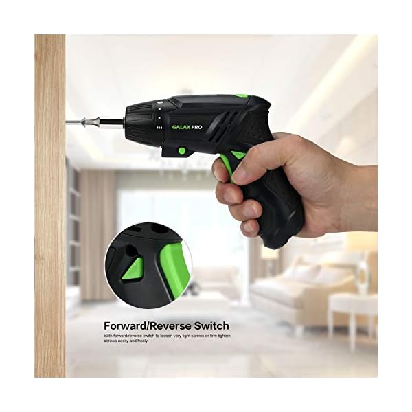 GALAX PRO Mini-Akkuschrauber, Lithium-Ionen-Akku-Schraubendreher mit 2000 mAh, 2 flexible Positionen und 8… – Bild 7