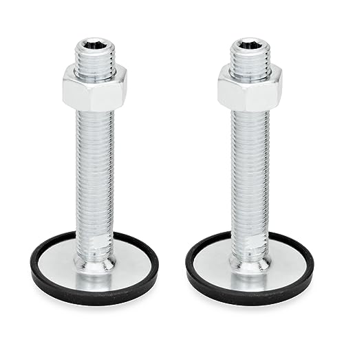 Ganter Standard Elements Adjustable Foot - GN 40, Form Uk, Innensechskant Oben, Schlüsselfläche Unten, Gewinde d2: M16X100