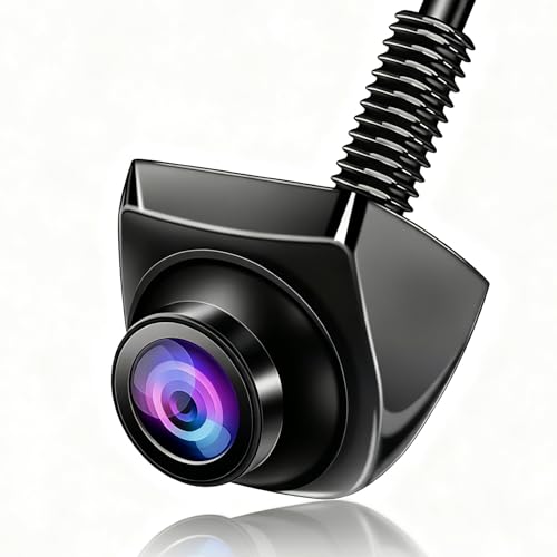 Biglumin Caméra de Recul 1080P avec Vision Nocturne, Angle de 170°, Rotative à 360°, Étanche IP69, Compatible LCD/TFT, Universelle pour Voitures 12V-24V, Câble de 6m Inclus