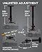 PropVue Universal Projector Mount - Adjustable Ceiling or Wall Mount for Office & Home Mini Projectors - Full Motion, Easy Installation, 360° Swivel, Extendable Length 13.8